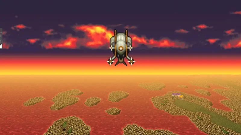 Thế giới hoang tàn trong Final Fantasy VI.