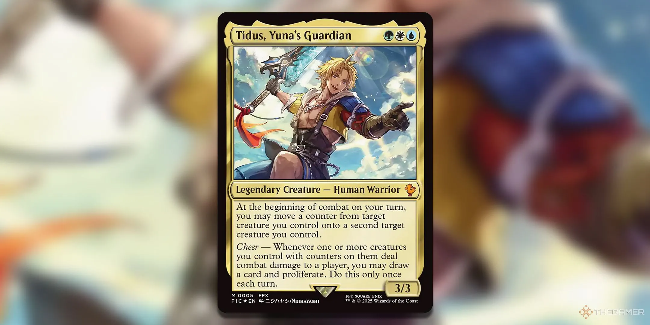 Tidus và Yuna, cặp đôi huyền thoại từ Final Fantasy X, dẫn dắt deck Counter Blitz với chủ đề +1/+1 counter đầy sức mạnh.