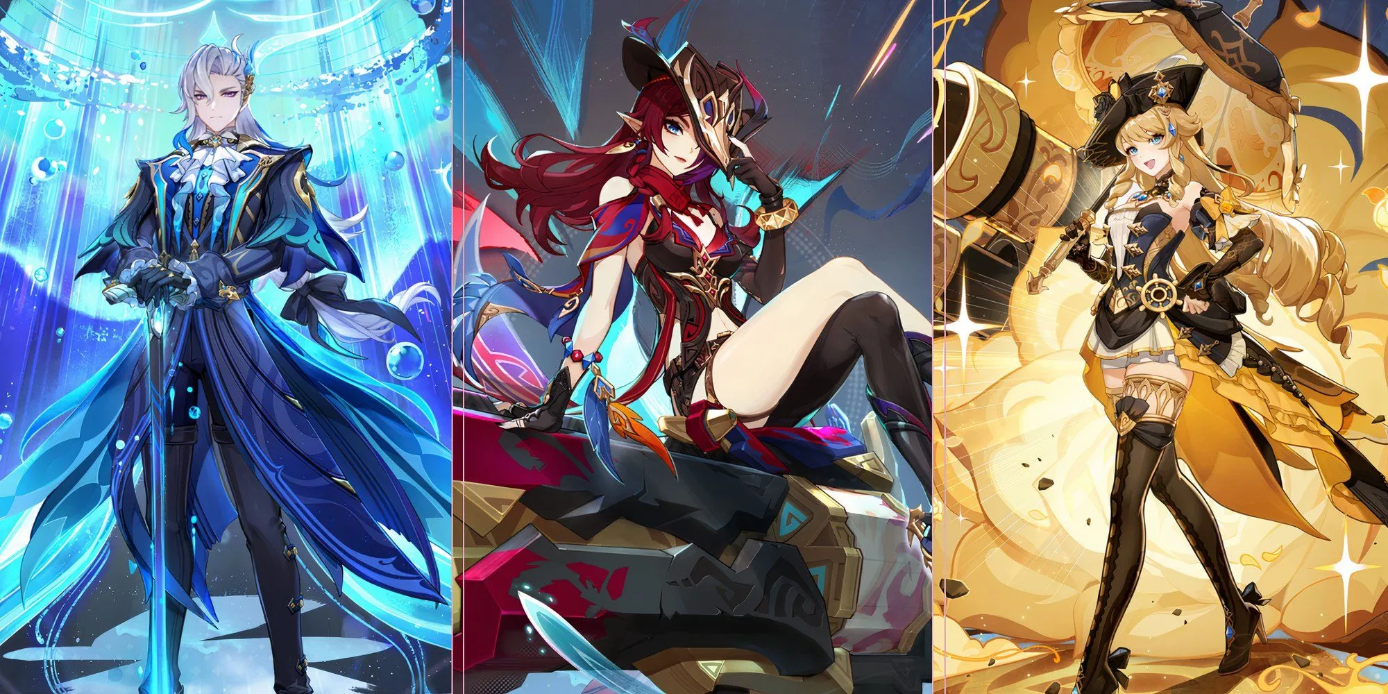 Tổng hợp các nhân vật được yêu thích gồm Neuvillette, Chasca và Navia trong tựa game Genshin Impact