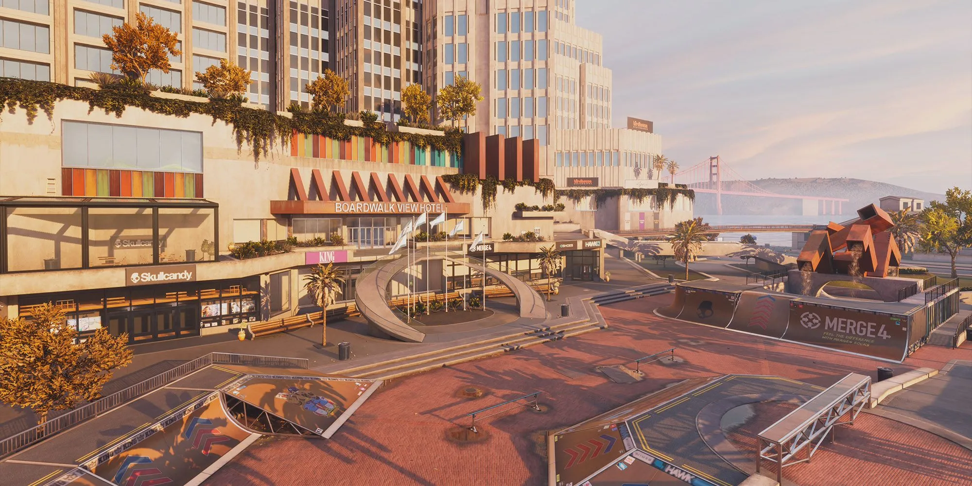 Tony Hawk thực hiện thủ thuật đỉnh cao trên cầu, minh họa đồ họa sắc nét và gameplay mượt mà của Tony Hawk's Pro Skater 3+4, giúp game thủ tối ưu trải nghiệm.