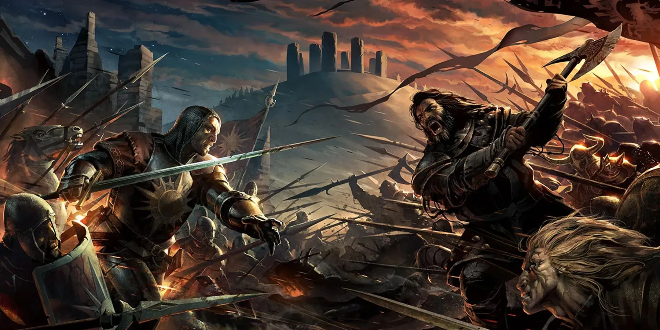 Tranh chính thức từ tiểu thuyết The Heroes của The First Law, tái hiện cảnh chiến đấu khốc liệt