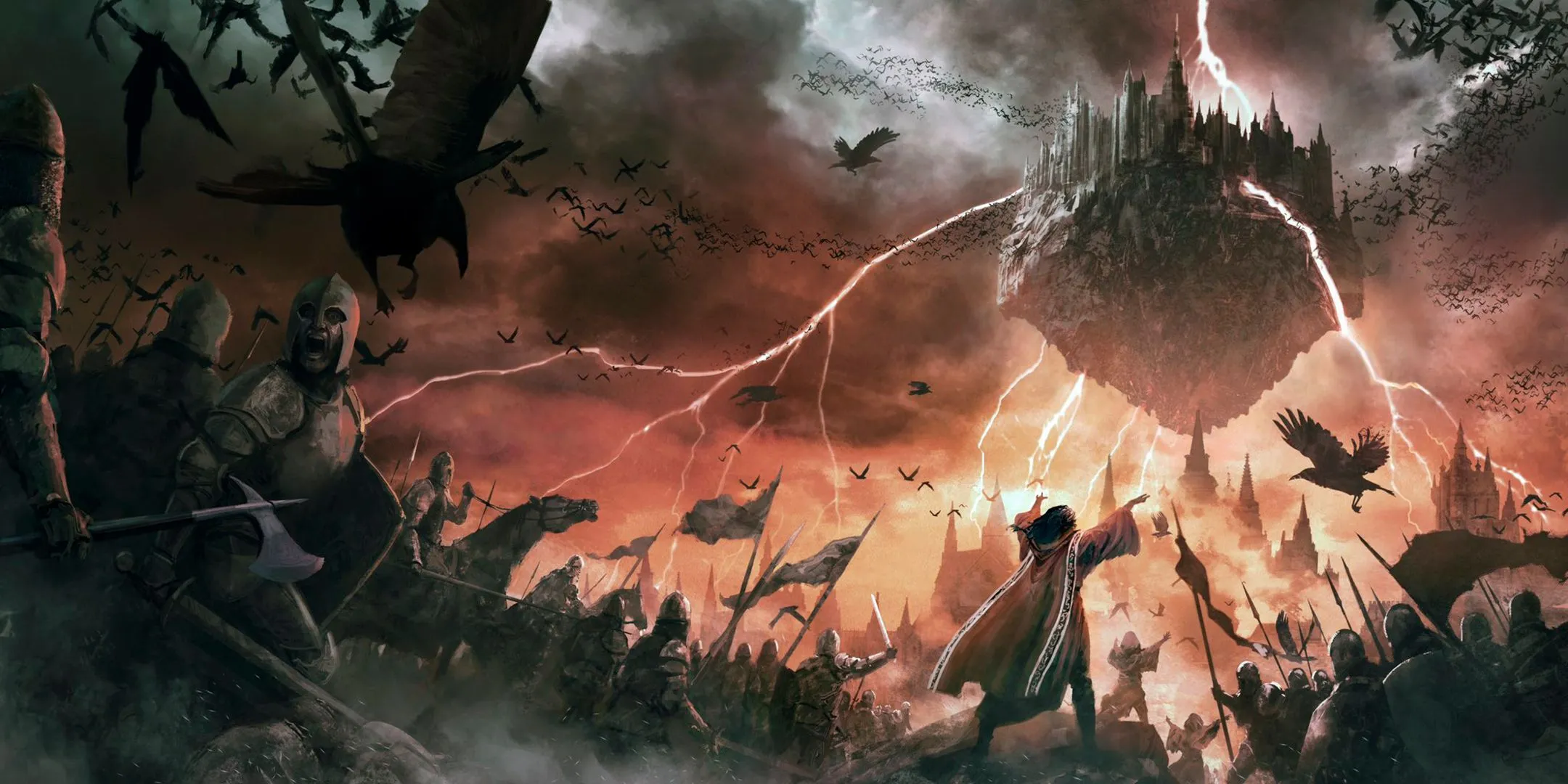 Tranh minh họa chính thức từ thế giới Malazan Book of the Fallen, thể hiện quy mô sử thi