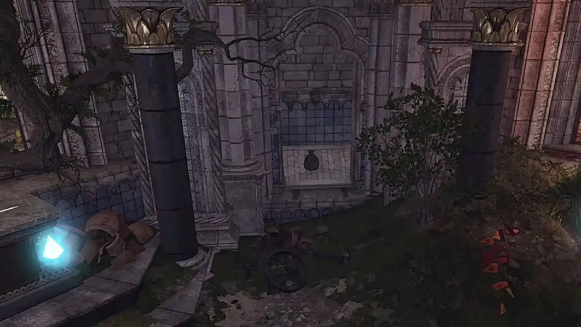 Cánh cửa bí mật dẫn đến Dawnmaster's Crest trong Baldur's Gate 3, yêu cầu kỹ năng Móc Túi (Sleight of Hand) cao để vượt qua DC 30