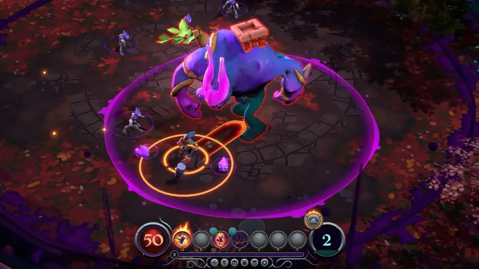 Giao diện chiến đấu co-op trong thế giới sách của Inkbound