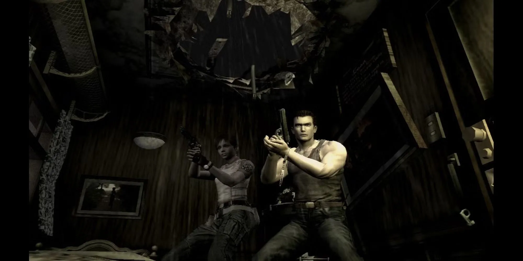 Giao diện gameplay của Resident Evil The Umbrella Chronicles ở độ phân giải HD