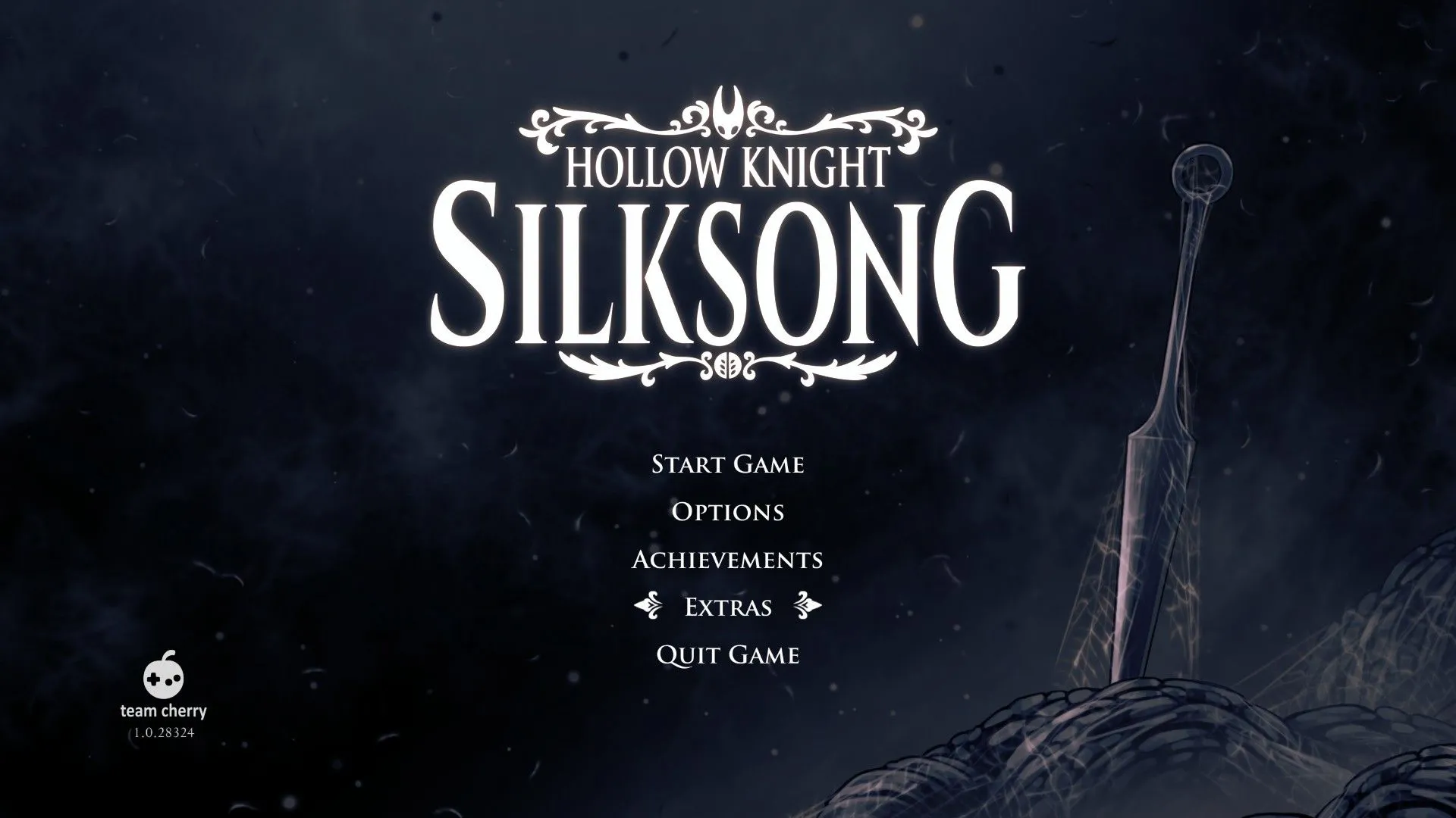 Hollow Knight Silksong Post-Ending Title Screen