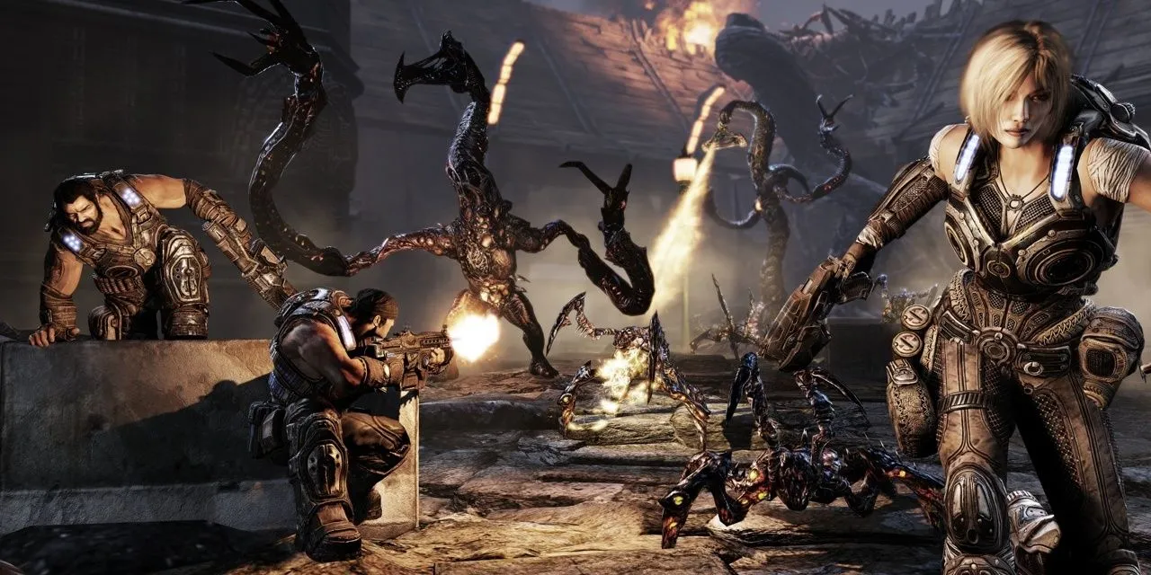 Marcus Fenix và các thành viên Delta Squad trong Gears of War 3