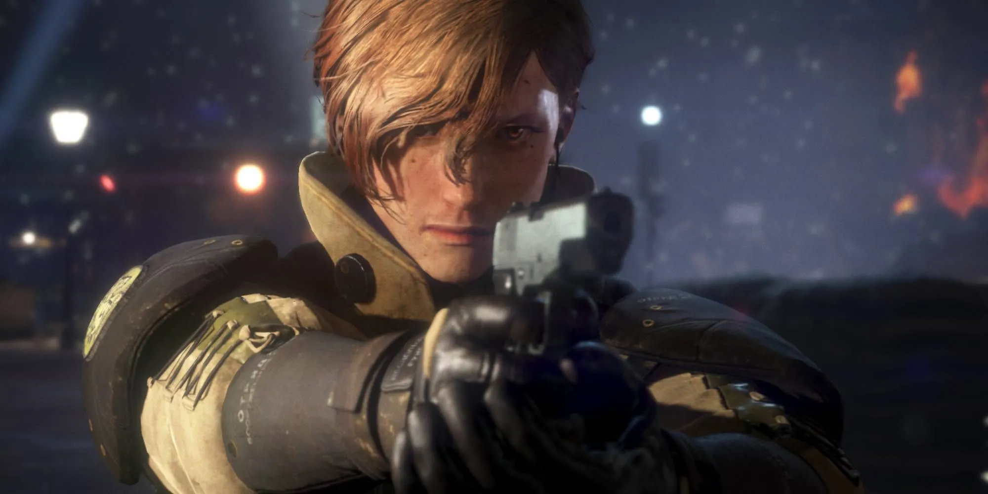 Người chơi điều khiển nhân vật mech Wanzer trong Left Alive chiến đấu với xe tăng địch