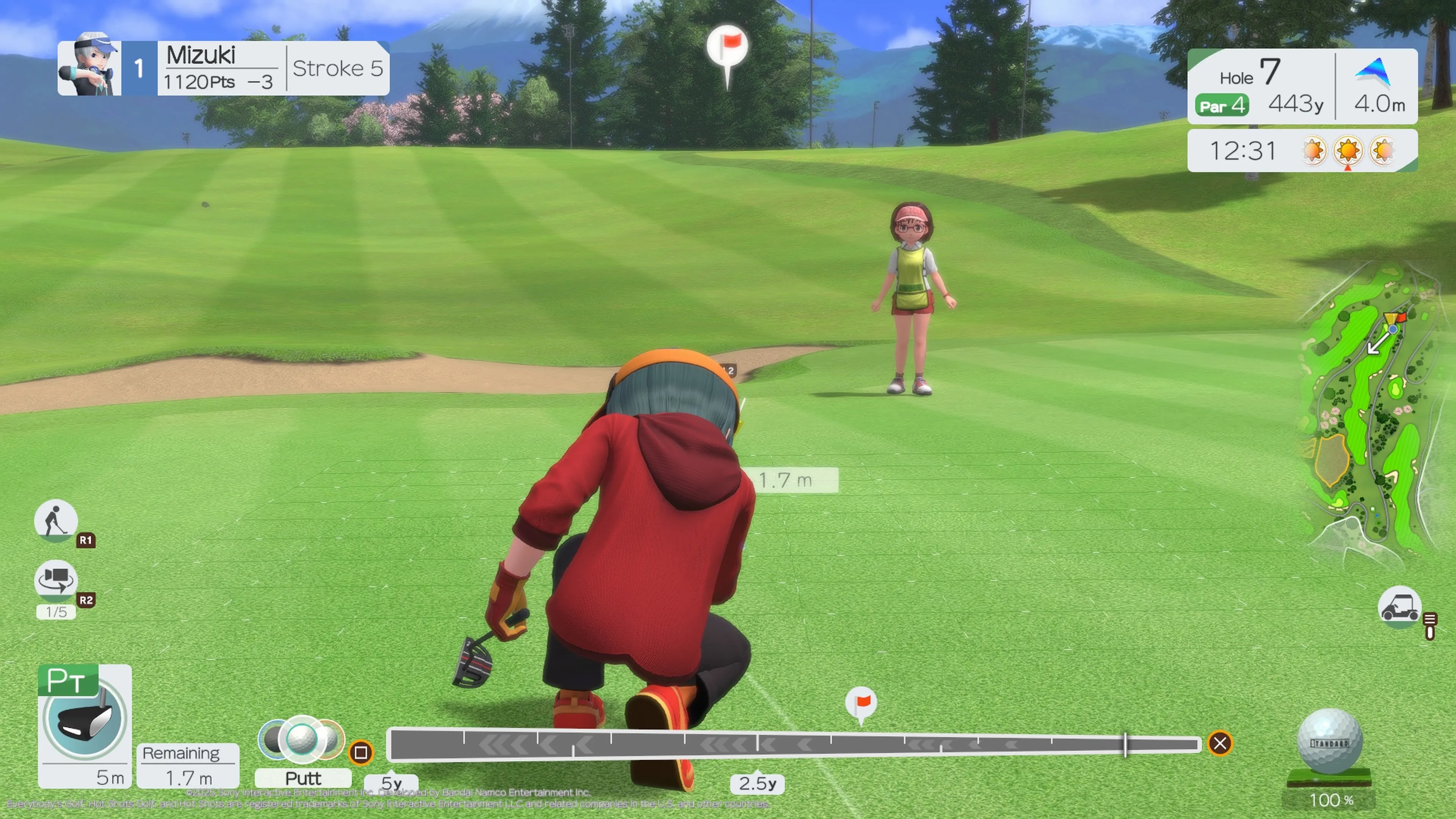Người chơi Everybody's Golf Hot Shots thể hiện sự khó chịu với hội thoại