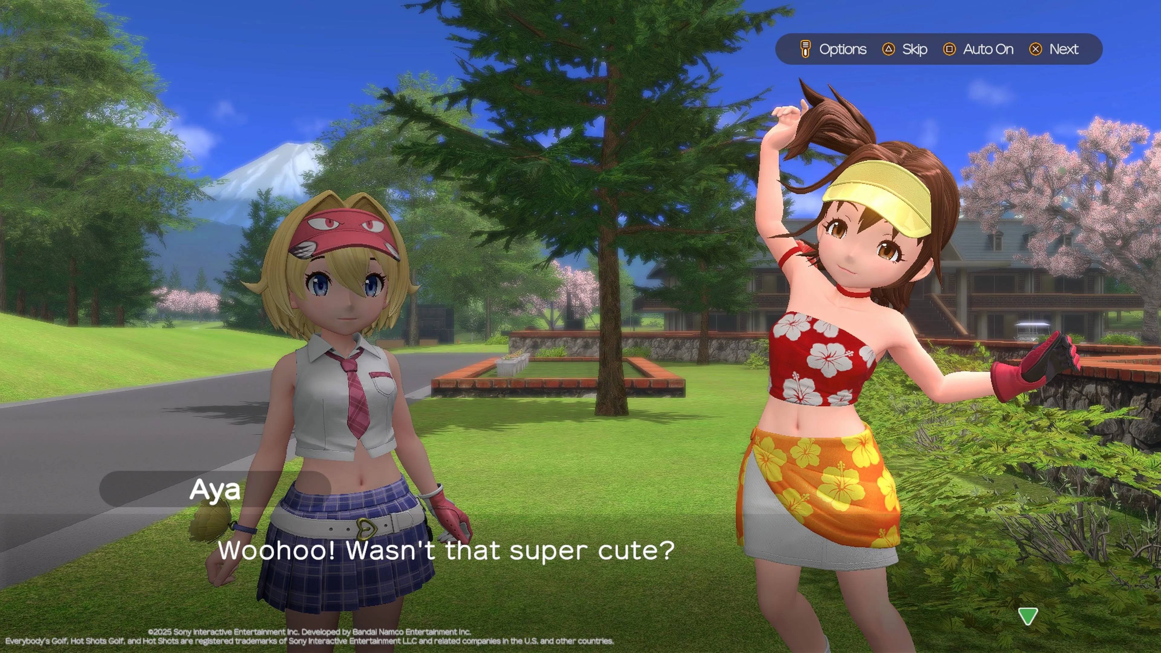 Nhân vật trong Everybody's Golf Hot Shots tạo dáng với hiệu ứng khó hiểu