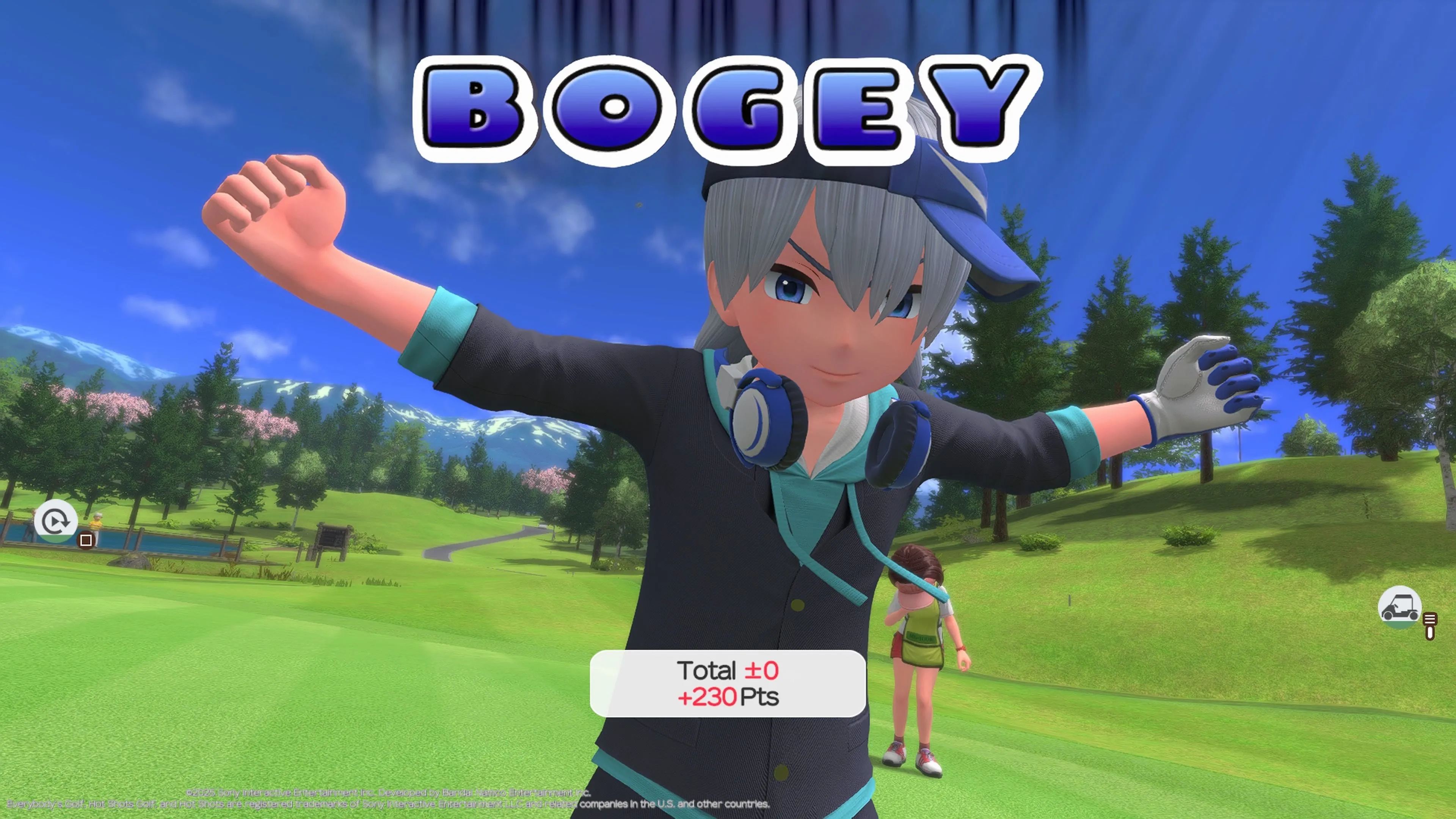 Thanh lực swing trong Everybody's Golf Hot Shots bị giật lag