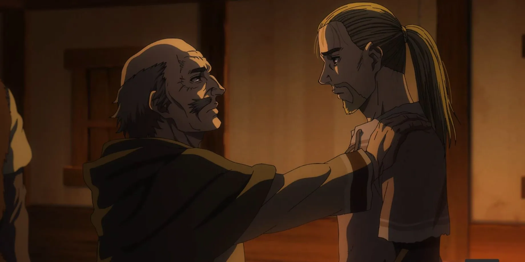 Thorfinn và Leif Erikson nhìn về phía chân trời trong Vinland Saga