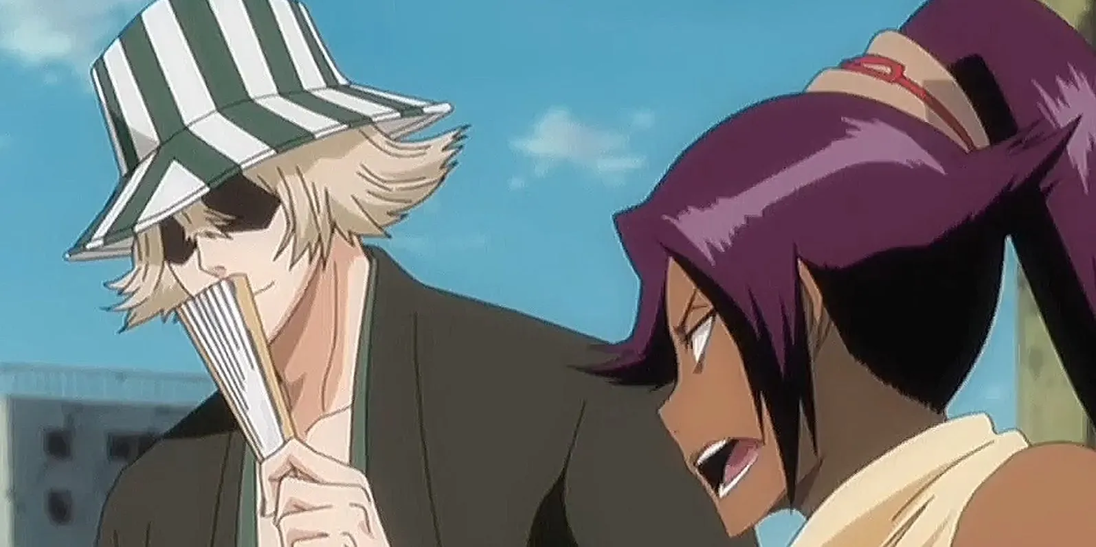 Urahara Kisuke và Yoruichi Shihouin thể hiện sự đồng điệu trong Bleach